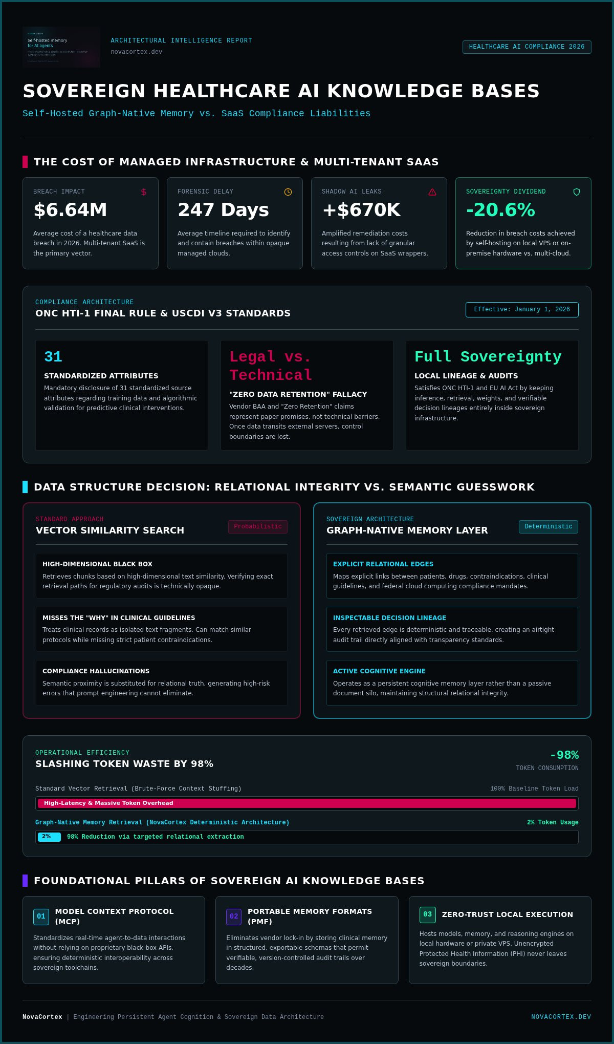 Self-Hosted AI Knowledge Base for Healthcare Compliance: Engineering Data Sovereignty — infographic