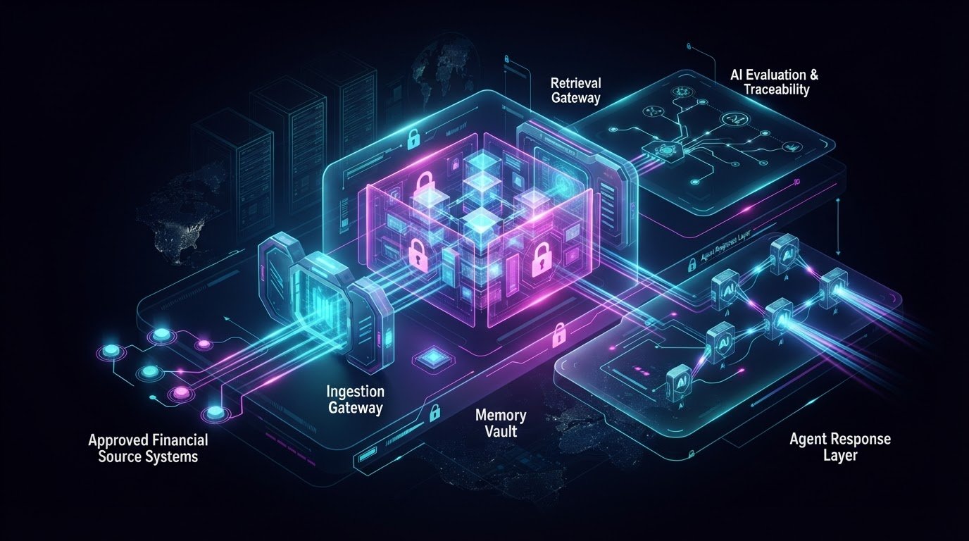 Self-Hosted AI Memory for Financial Services: Architecture and Evaluation
